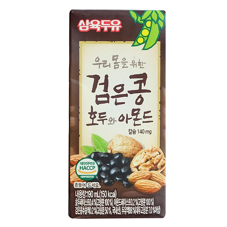 Thùng 24 Hộp Sữa Đậu Đen, Óc Chó, Hạnh Nhân Sahmyook Foods (190ml / Hộp) - Ảnh 6