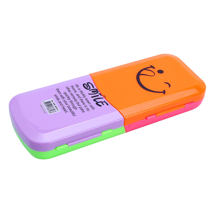 Hộp Bút Nhựa Mặt Cười 8818