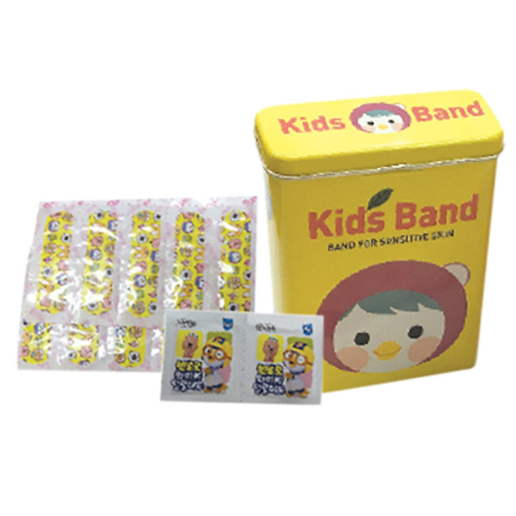 Băng Keo Cá Nhân Pororo Dạng Hộp Thiếc (Vàng) Young Chemical 20g