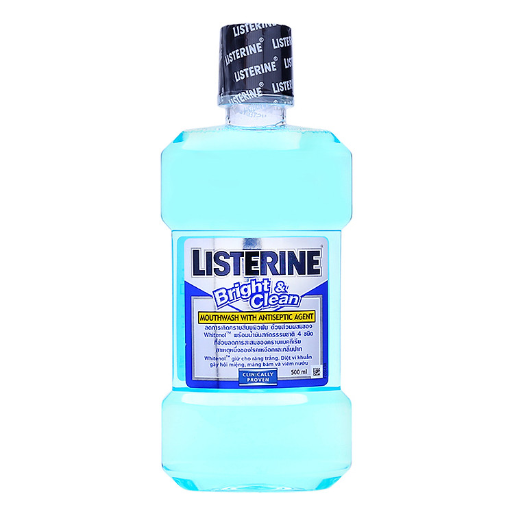 Nước Súc Miệng Làm Trắng Răng Listerine Bright & Clean (500ml)