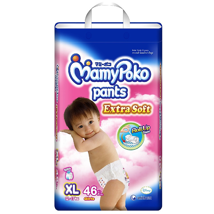 Tã Quần Mamypoko Bé Gái Gói Cực Đại XL46 (46 Miếng)