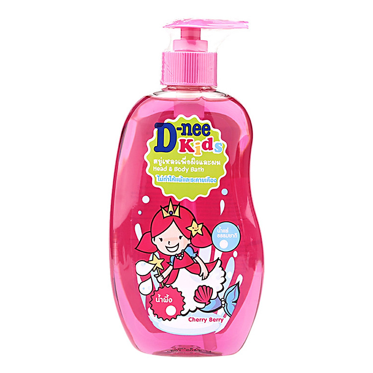 Dung Dịch Tắm Gội Toàn Thân Cho Bé Trên 3 Tuổi D-nee - Chai 600ml (Hồng)
