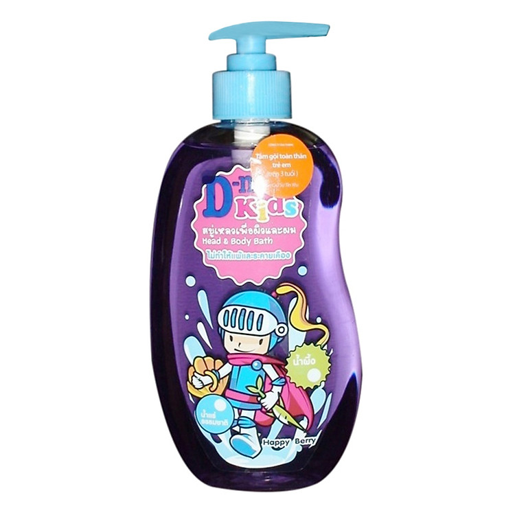 Dung Dịch Tắm Gội Toàn Thân Cho Bé Trên 3 Tuổi D-nee - Chai 600ml (Tím)
