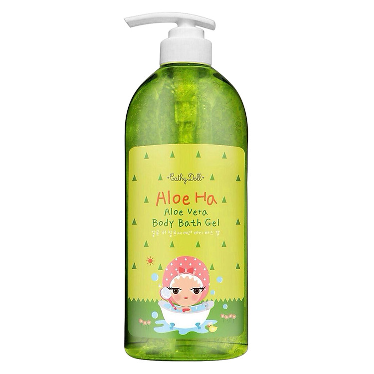 Gel Tắm Dưỡng Ẩm Lô Hội Cathy Doll Aloe Ha Aloe Vera Body Bath Gel (750ml)