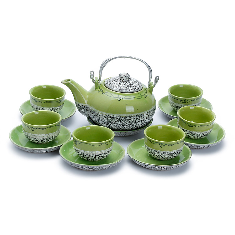 Bộ Bình Trà Giang Tây Rạn Gốm Sứ Bát Tràng T589