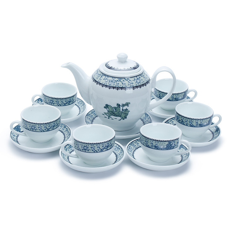 Bộ Bình Trà Vinh Qui Gốm Sứ Bát Tràng - T621H