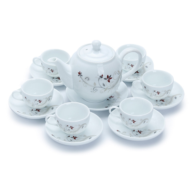 Bộ Bình Trà Hoa Dây Gốm Sứ Bát Tràng T626H