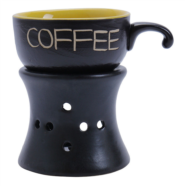 Bộ Quà Tặng Tách Coffee Quai Móc Vàng - P01V