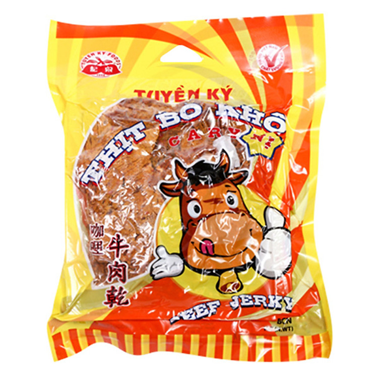Thịt Bò Khô Tuyền Ký Vị Cà Ri Gói 400g