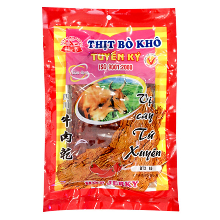 Thịt Bò Khô Tuyền Ký Vị Cay Tứ Xuyên Gói 35g
