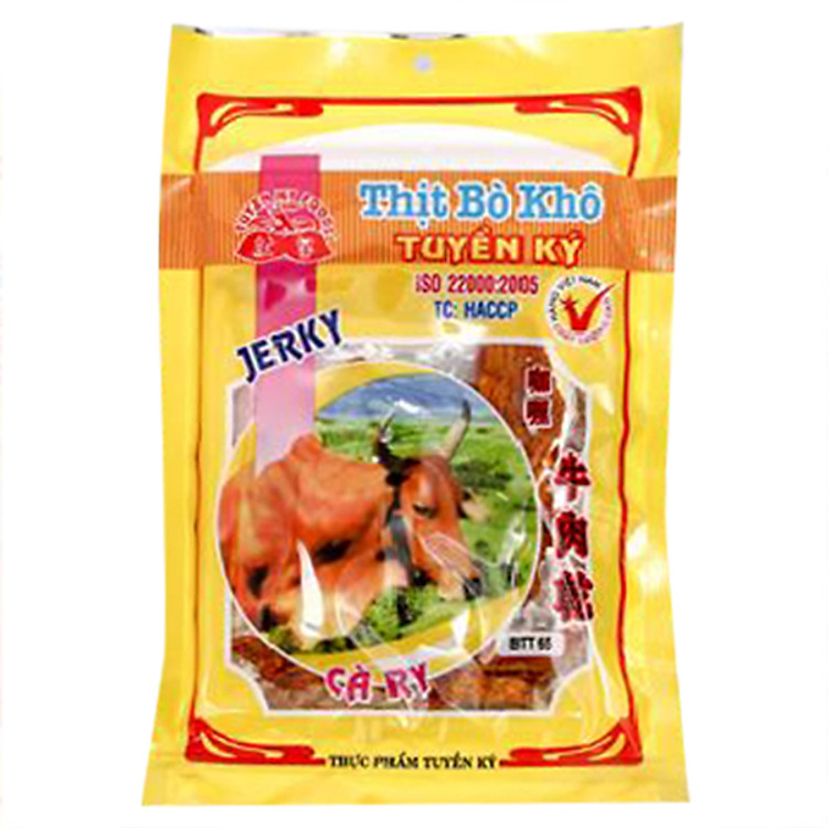 Thịt Bò Khô Tuyền Ký Vị Cà Ri Gói 35g