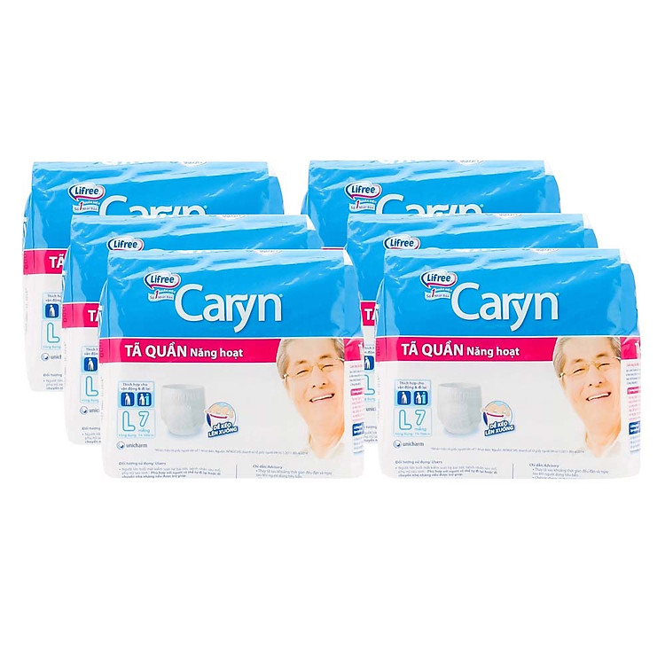 Combo 6 Tã Quần Người Lớn Caryn L7 Size L (7 Miếng)