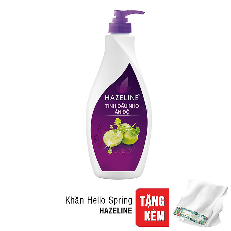 Sữa Dưỡng Thể Trắng Da Hazeline Ban Đêm Tinh Dầu Nho Ấn Độ Chai 370ml - 67043199