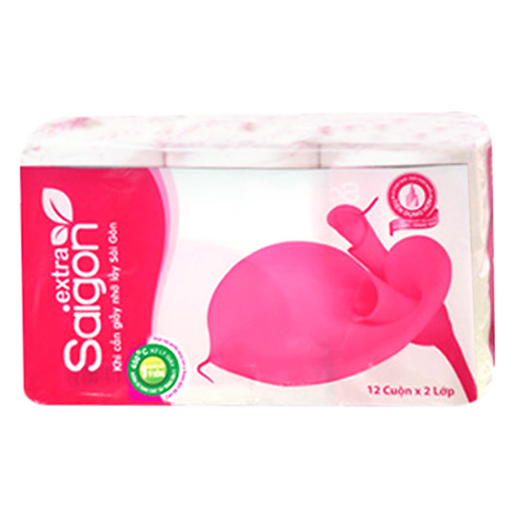 Lốc 12 Cuộn Giấy Vệ Sinh Lõi Nhỏ Sài Gòn Extra