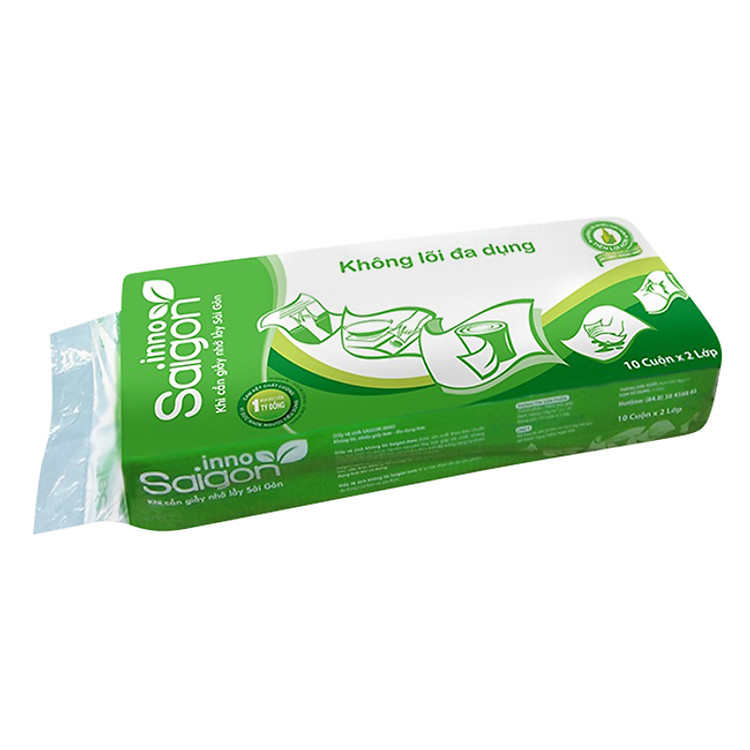 Lốc 10 Cuộn Giấy Vệ Sinh Không Lõi Sài Gòn Inno