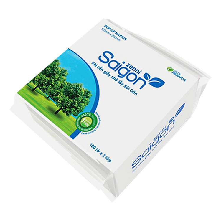 Lốc 100 Tờ Khăn Giấy Ăn 1 Lớp Sài Gòn Zenni