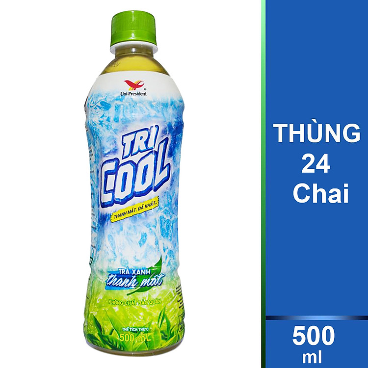 Thùng 24 Chai Trà Xanh TriCool (500ml/Chai)