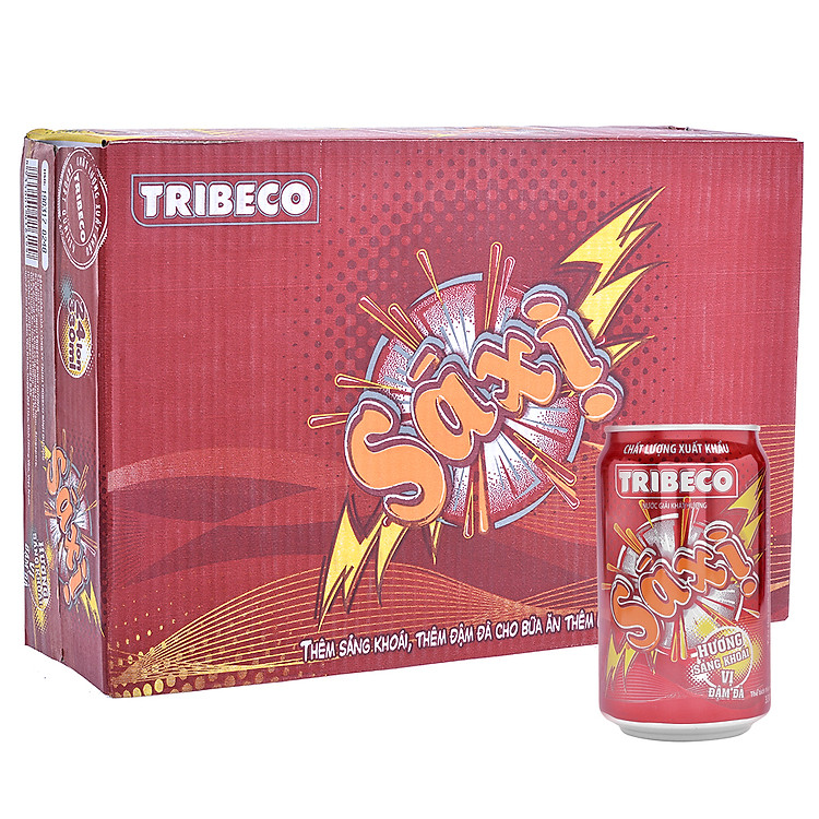 Thùng 24 Lon Nước Ngọt Xá Xị Tribeco 330ml