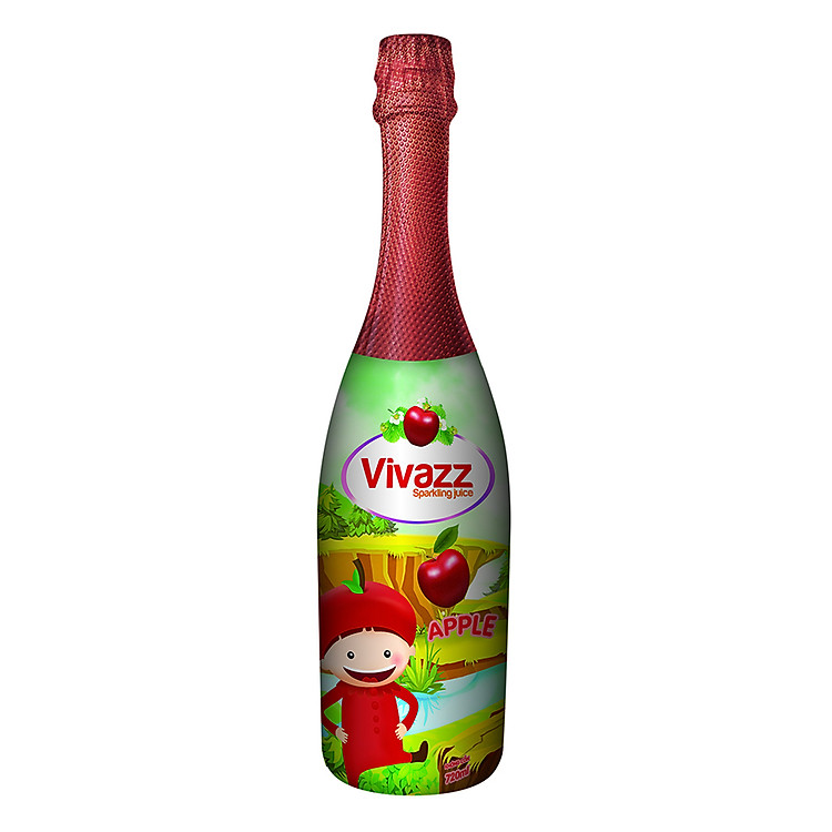 Nước Trái Cây Có Gas Vivazz Sparkling Juice Trẻ Em Táo Đỏ R0106012 (720ml)