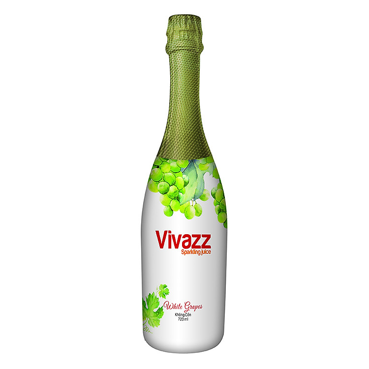 Nước Trái Cây Có Gas Vivazz Sparkling Juice Người Lớn Nho Xanh R0106017 (720ml)