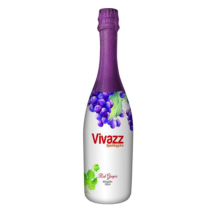 Nước Trái Cây Có Gas Vivazz Sparkling Juice Người Lớn Nho Đỏ R0106016 (720ml)