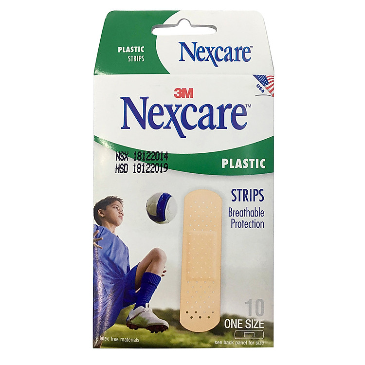 Băng Keo Cá Nhân Plastic Nexcare 3M Hộp 10 Cái