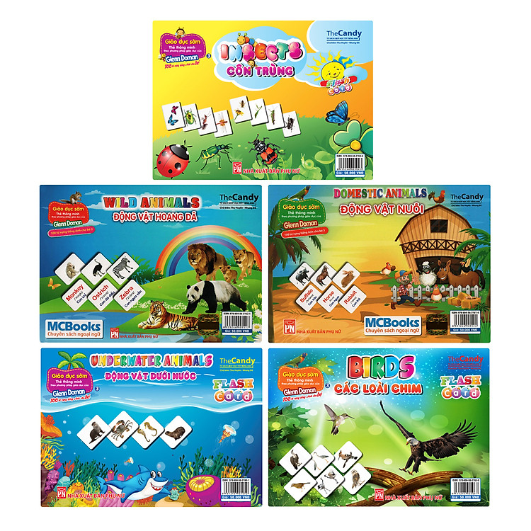 Flashcard Bé Làm Quen Với Thế Giới Động Vật Chuẩn Phương Pháp Glenn Doman (Tặng Truyện Song Ngữ Anh - Việt 60K) - Giao Ngẫu Nhiên