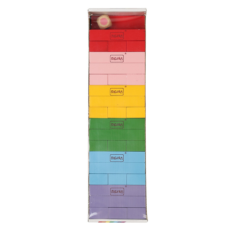 Đồ Chơi Gỗ Edugames Rút Gỗ Màu GA603 - Màu ngẫu nhiên