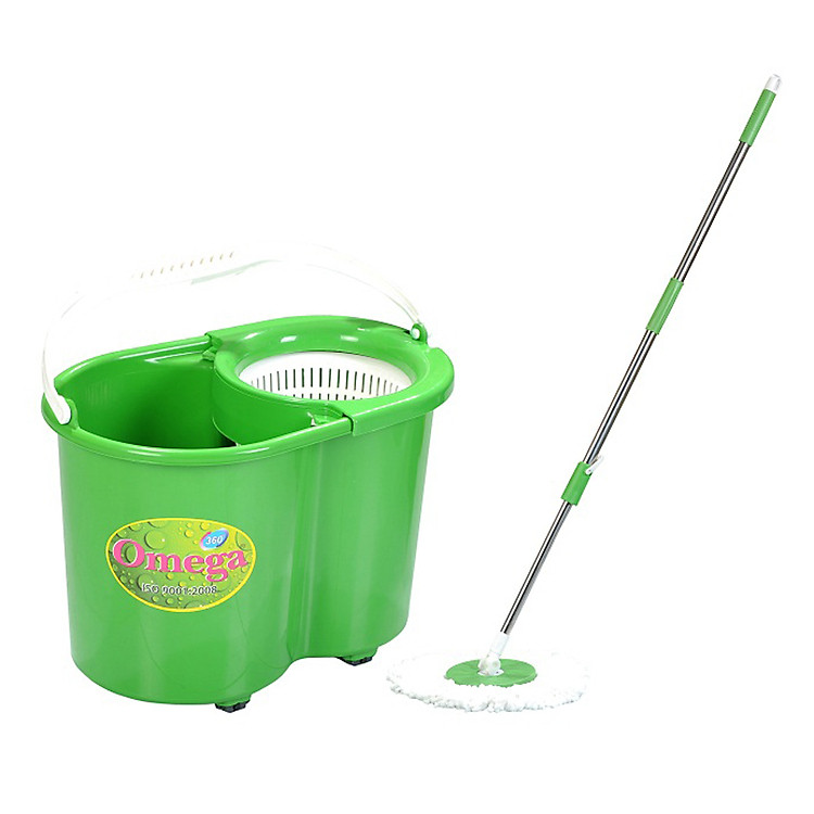 Bộ Lau Nhà Rổ Rời Omega Mop 05 - Xanh Lá