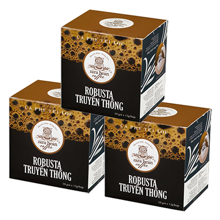 Combo 3 Hộp Cà Phê Túi Lọc Robusta Truyền Thống