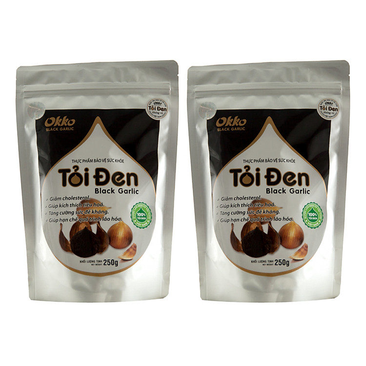 Combo 2 Thực Phẩm Chức Năng Tỏi Đen Okko Không Vỏ (250g/Túi)