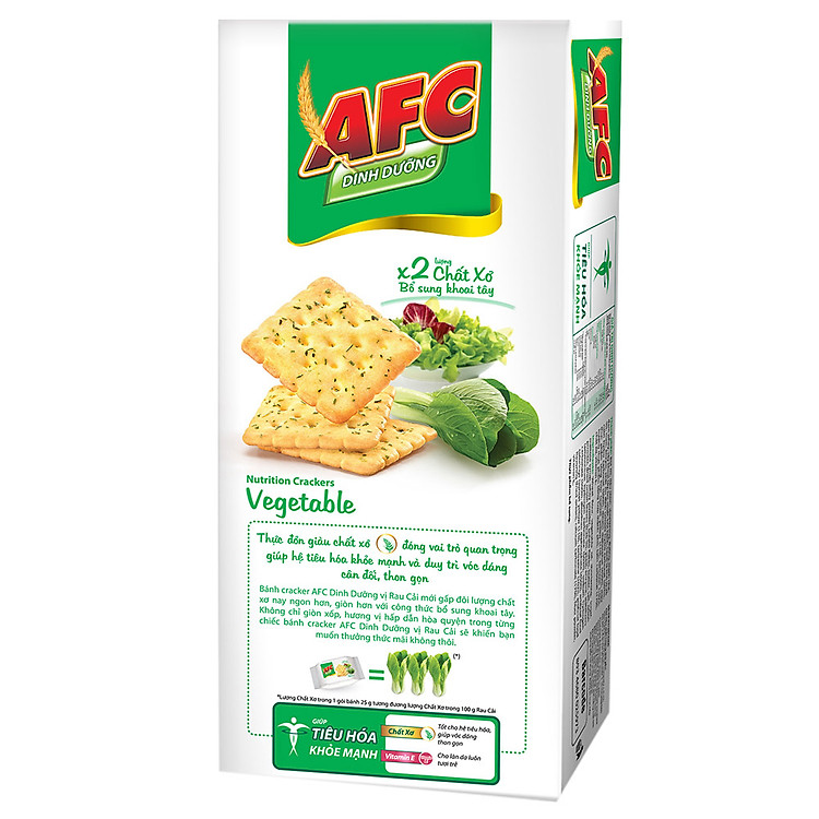 Bánh Kinh Đô AFC Dinh Dưỡng Vị Rau Cải Hộp 200g