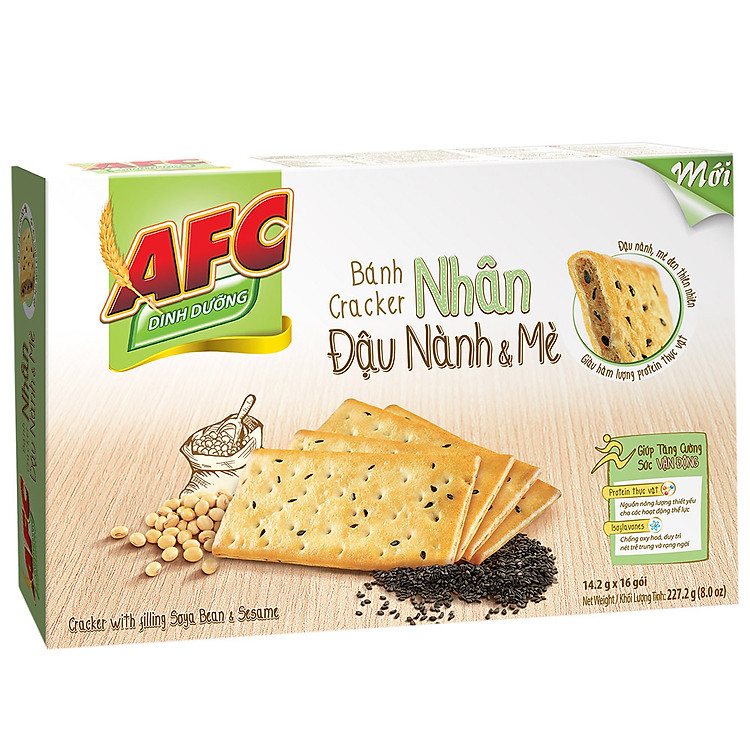 Bánh Kinh Đô AFC Dinh Dưỡng Nhân Đậu Nành Mè Hộp 227.2g