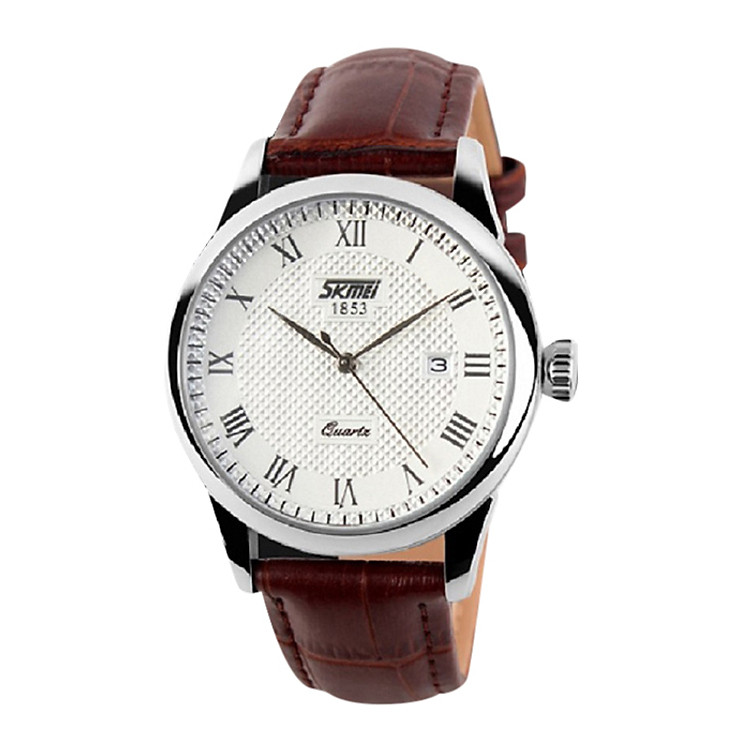 Đồng Hồ Nam Dây Da SKMEI SK9058 - Nâu