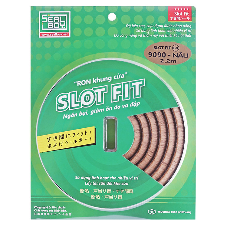 Miếng Dán Khe Cửa Đa Năng Sealboy Slot - Fit 9090 GO Màu Nâu - 2.2M