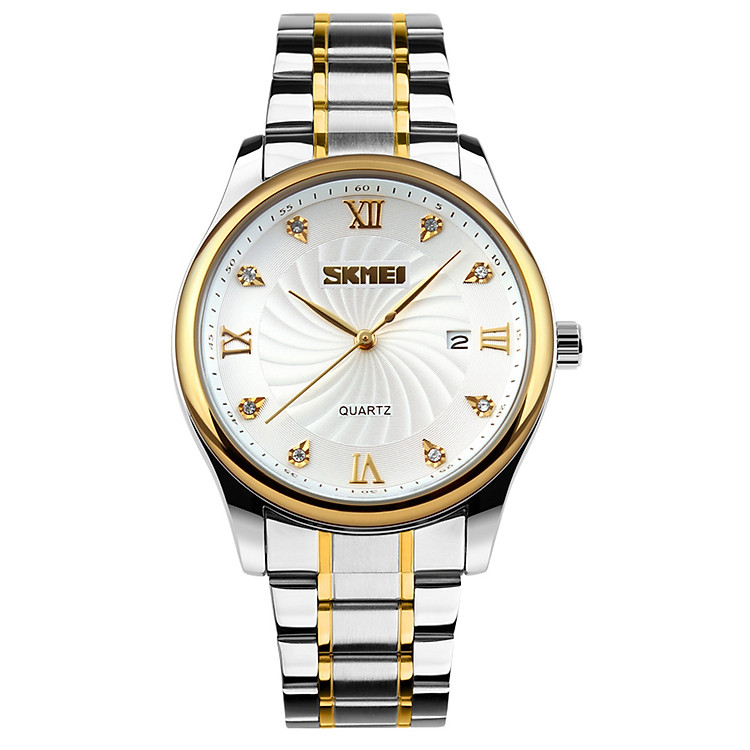 Đồng Hồ Nam Dây Kim Loại SKMEI 9101 - Trắng