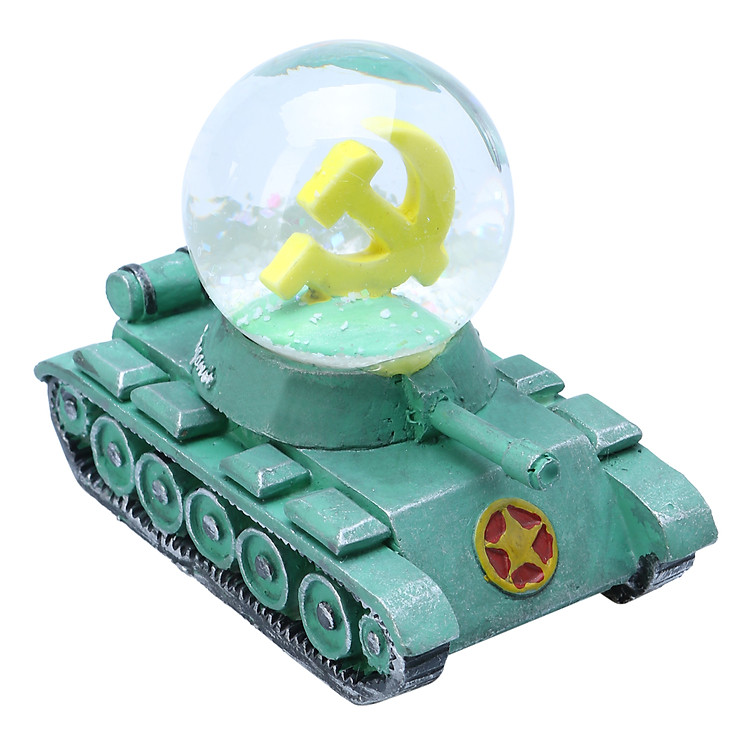 Quả Cầu Tuyết Xe Tăng Và Cờ Búa Liềm