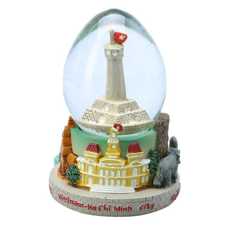 Quả Cầu Tuyết Hình Trứng Cột Cờ Việt Nam