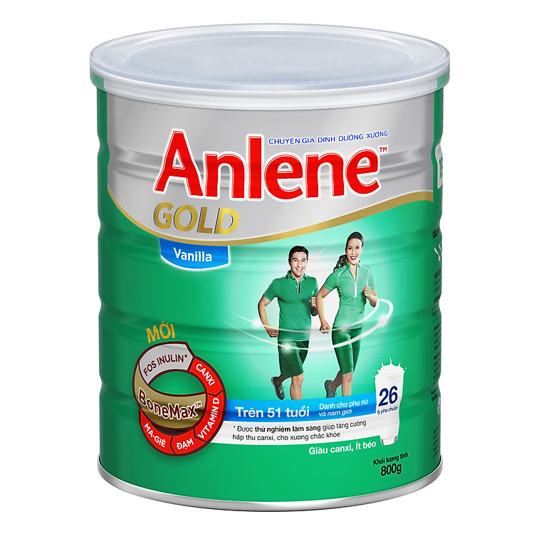 Sữa Bột Anlene Gold Bonemax - Dành Cho Người Trên 51 Tuổi (Hương Vanilla, Hộp Thiếc 800g)