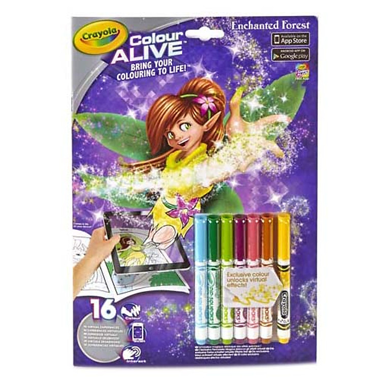 BM - Bộ Tô Màu Thần Kỳ Tinkerbell Crayola 951050E001 (Tập Tô Màu 16 Trang + 7 Bút Lông)
