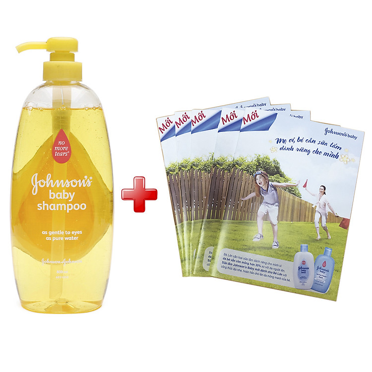 Combo Dầu Gội Đầu Em Bé Johnson’s Baby Shampoo 1900841410 (800ml) Tặng 5 Cuốn Tập