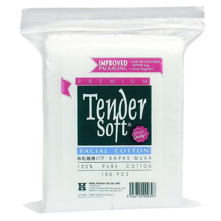 Bông Tẩy Trang Tender Soft (Túi 100 Miếng) - 9556710000393