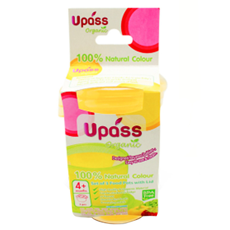 Bộ 3 Hộp Đựng Thức Ăn Có Nắp Upass UP4187OV - Màu Vàng