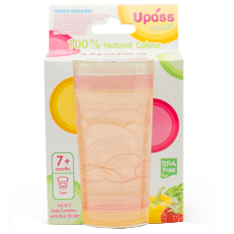 Bộ 3 Cốc Hình Gấu Hữu Cơ Upass UP0183O3 – Màu Lá, Hồng, Vàng