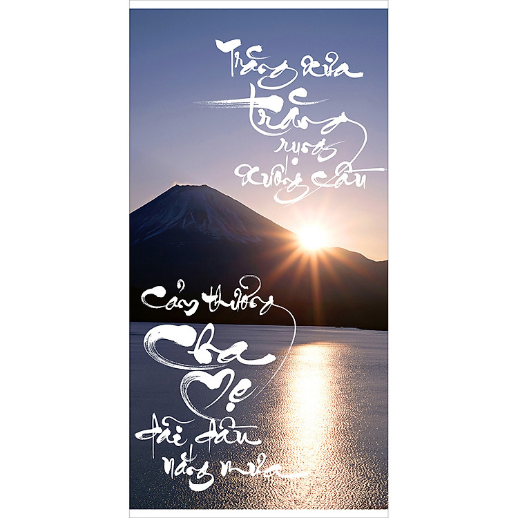 Tranh Treo Tường TNV Thư Pháp Đẹp – Chữ Cha Mẹ TP1323