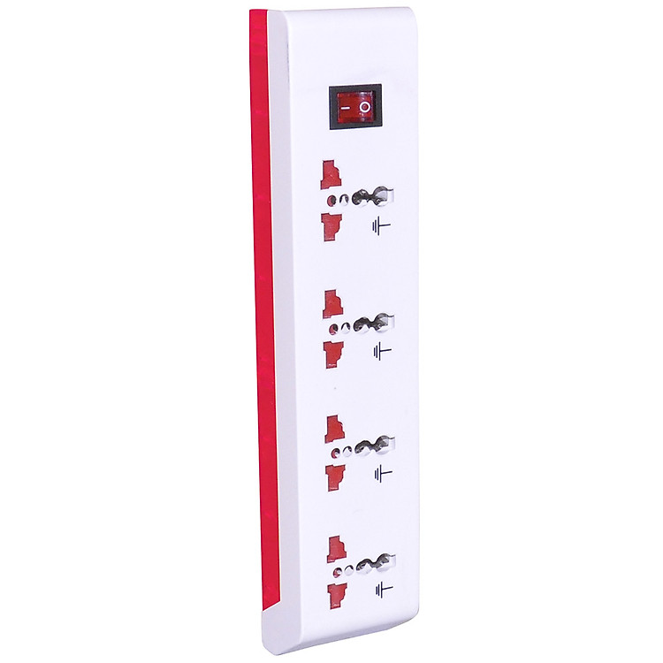 Ổ cắm Điện Quang ĐQ ESK 5W OA104A (kiểu thân trong suốt, 4 lỗ 3 chấu, dây dài 5m)