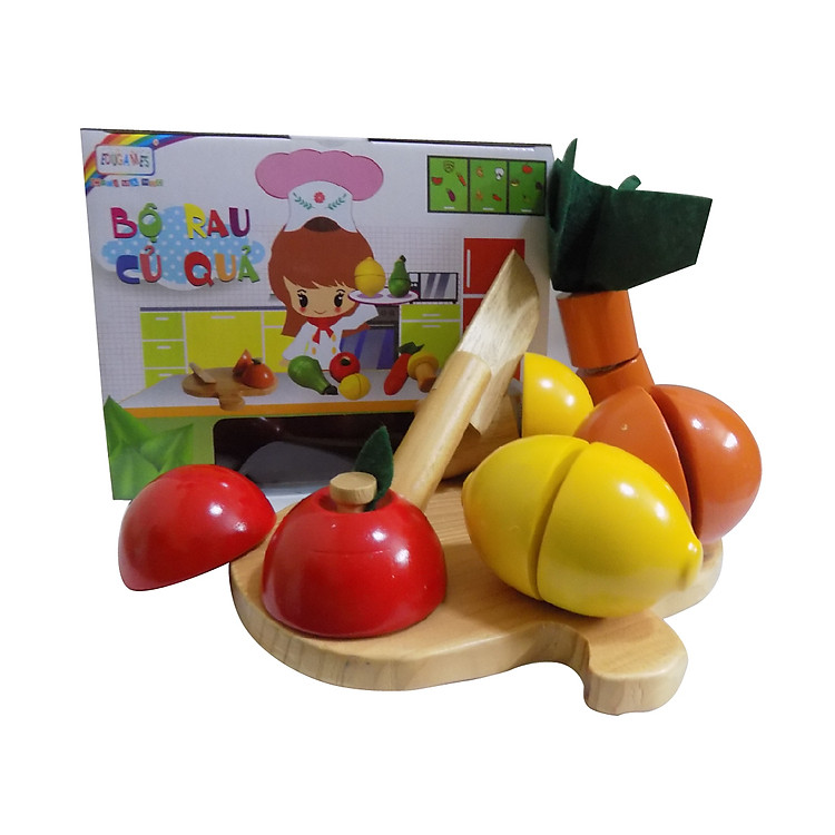 Đồ Chơi Gỗ EDUGAMES Bộ Rau Củ Quả EDUGAMES - GA655