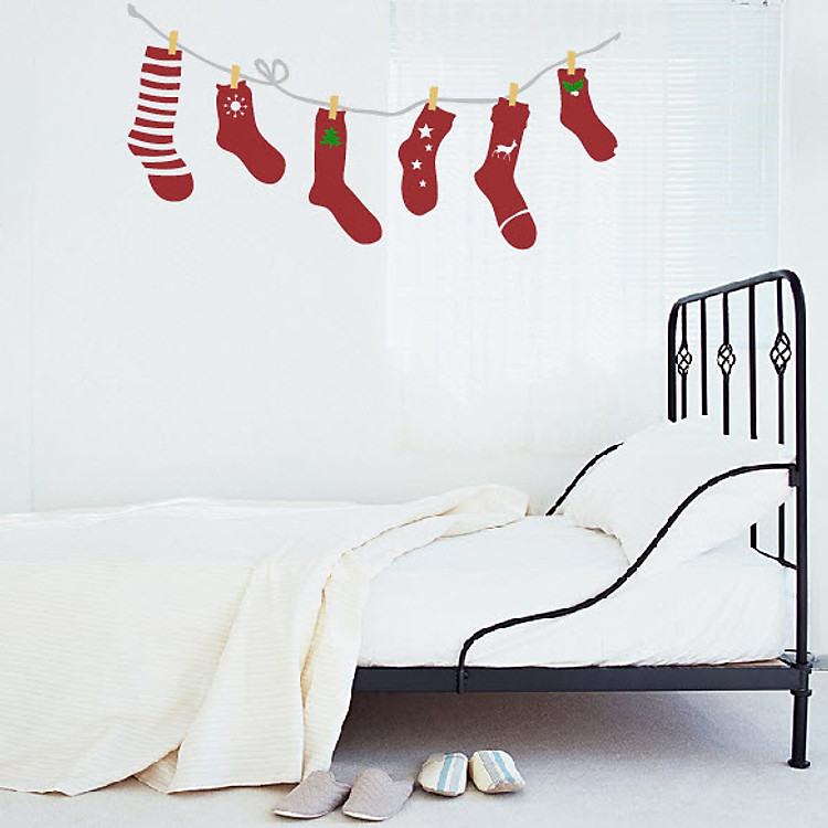 Decal Dán Tường NineWall Christmas Hanger HM007