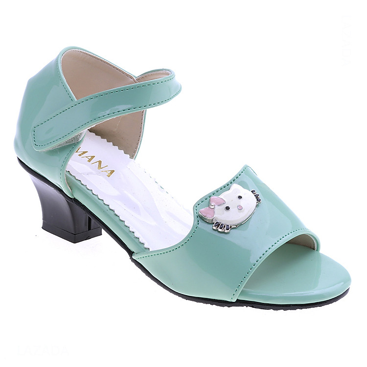 Giày Búp Bê Gót 4cm Bé Gái AZ79 BG001205A3 - Xanh Lá