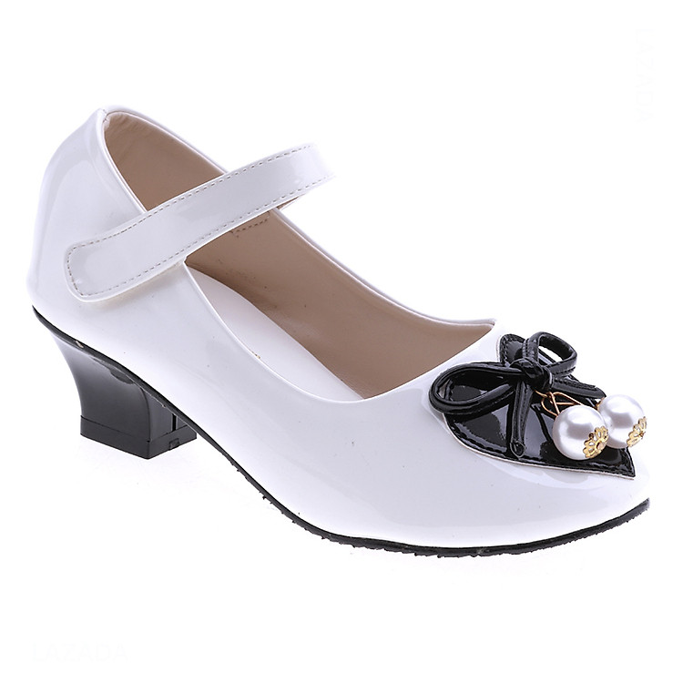 Giày Búp Bê Gót 4cm Bé Gái AZ79 BG001203A1 - Trắng